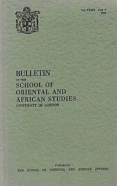 Bulletin of The School of Oriental and African Studies XXXIX Part 2 (1976)