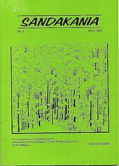 Sandakania No 1 April 1992 - KM Wong (ed)