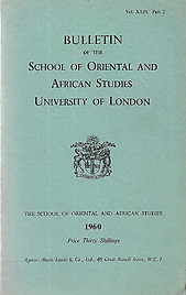 Bulletin of The School of Oriental and African Studies XXIII Part 2 (1960)