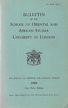 Bulletin of The School of Oriental and African Studies XXIII Part 2 (1960)