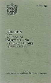 Bulletin of The School of Oriental and African Studies XLVIII Part 1 (1985)