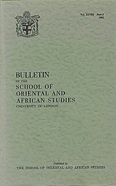 Bulletin of The School of Oriental and African Studies XLVIII Part 3 (1985)