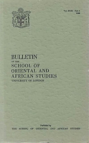 Bulletin of The School of Oriental and African Studies XLIII Part 1 (1980)