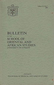 Bulletin of The School of Oriental and African Studies LVI Part 3 (1993)