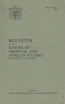 Bulletin of The School of Oriental and African Studies LVI Part 3 (1993)