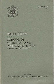 Bulletin of The School of Oriental and African Studies LVI Part 2 (1993)