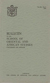Bulletin of The School of Oriental and African Studies XLI Part 3 (1978)