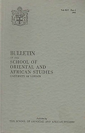 Bulletin of The School of Oriental and African Studies XLV Part 1 (1982)