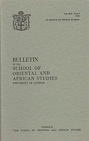 Bulletin of The School of Oriental and African Studies XLII Part 2 (1979)