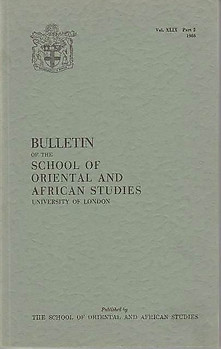 Bulletin of The School of Oriental and African Studies XLIX Part 2 (1986)