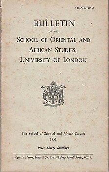 Bulletin of The School of Oriental and African Studies XIV Part 2 (1952)