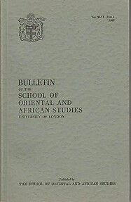 Bulletin of The School of Oriental and African Studies XLVI Part 1 (1983)