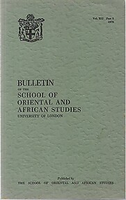 Bulletin of The School of Oriental and African Studies XLI Part 2 (1978)