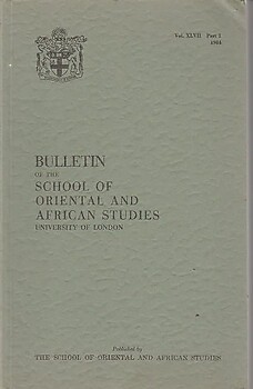 Bulletin of The School of Oriental and African Studies XLVII Part 1 (1984)