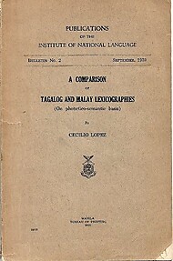 A Comparison of Tagalog and Malay Lexicographies - Cecilio Lopez