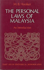 The Personal Laws of Malaysia: An Introduction - MB Hooker