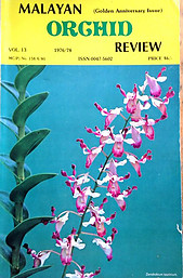 Malayan Orchid Review Vol 13 1976/78 - Orchid Society of Southeast Asia