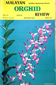 Malayan Orchid Review Vol 13 1976/78 - Orchid Society of Southeast Asia