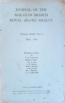Journal Volume XXIX Part 1 - 1956 - Malayan  Branch of the Royal Asiatic Society