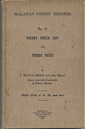 Pocket Check List of Timber Trees - J Wyatt-Smith