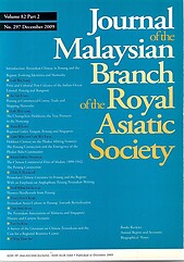 Malaysian Branch of the Royal Asiatic Society Journal - Volume 82 Part 2 2009