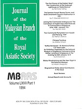 Malaysian Branch of the Royal Asiatic Society Journal - Volume LXVII Part 1 1994