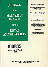 Malaysian Branch of the Royal Asiatic Society Journal - Volume LXIV Part 2 1991