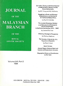 Malaysian Branch of the Royal Asiatic Society Journal - Volume LVII Part 2 1984