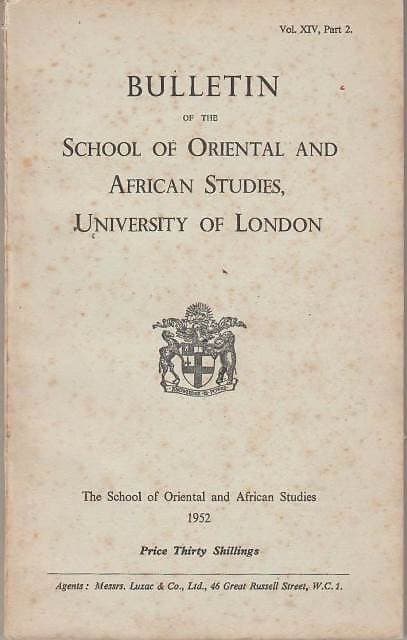Bulletin of The School of Oriental and African Studies XIV  Part 2  (1952)