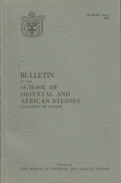 Bulletin of The School of Oriental and African Studies XLVII Part 2 (1984)