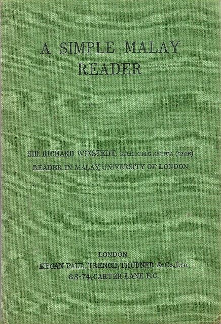 A Simple Malay Reader - Richard Winstedt