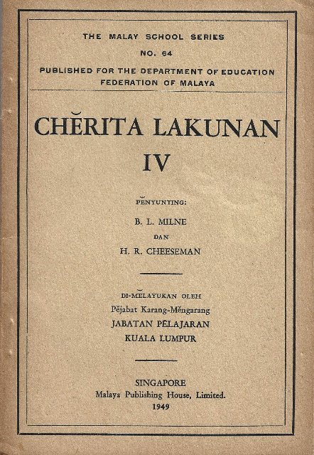 Cherita Lakunan IV - BL Milne & HR Cheeseman